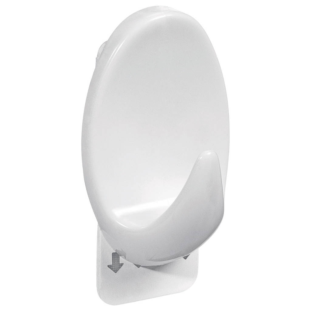 *GANCHO OVAL BLANCO C/ADHESIVO G x1