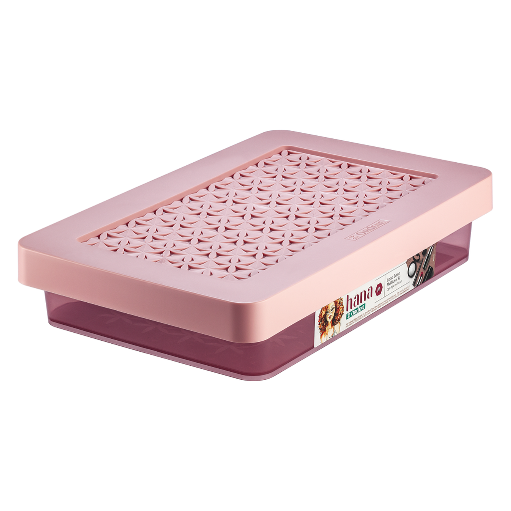 *CAJA BAJA MULTIUSO Med. 3L ROSA HANA