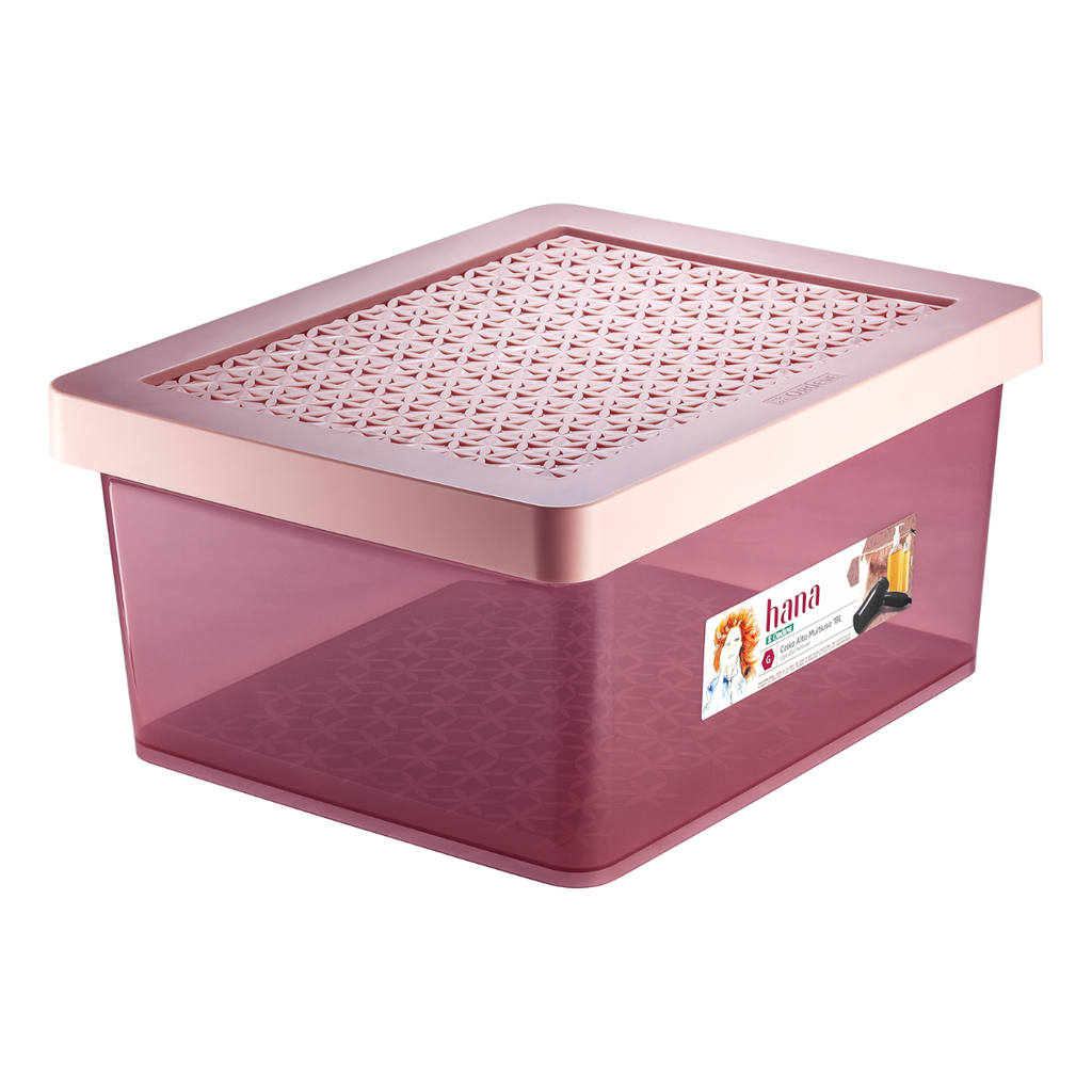 *CAJA ALTA MULTIUSO Gr. 18L ROSA HANA
