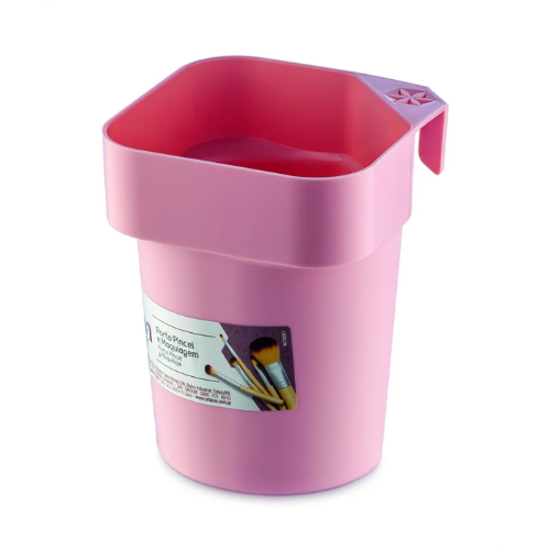 PORTA PINCEL Y MAQUILLAJE ROSA
