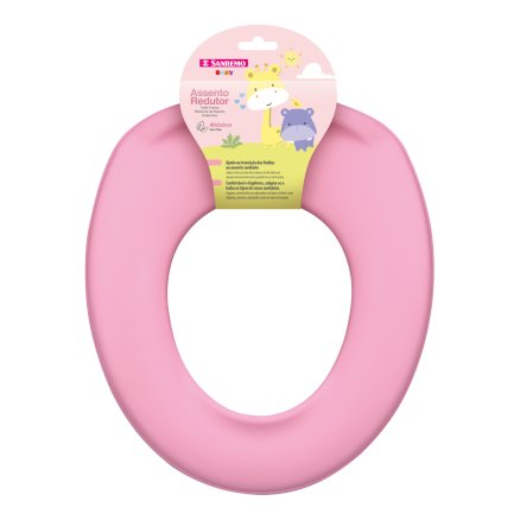 ASIENTO REDUCTOR ROSADO P/INODORO