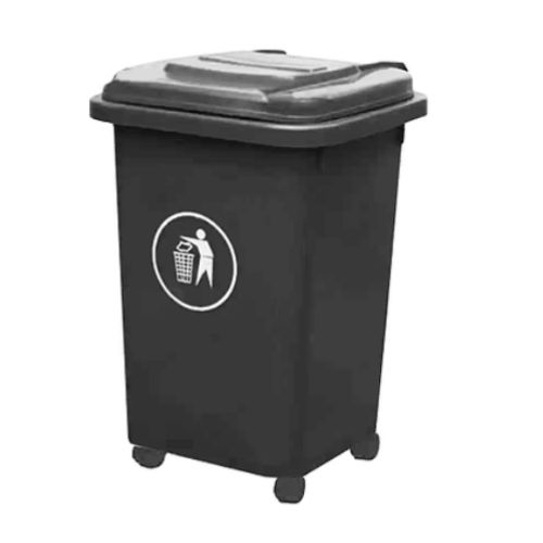 CONTENEDOR P/RESIDUO 50L NEGRO ARMADO