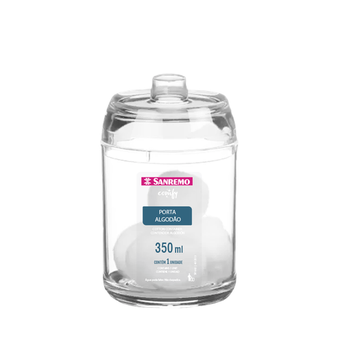 [SR1602/33] *PORTA ALGODON TRANSPARENTE 350ml