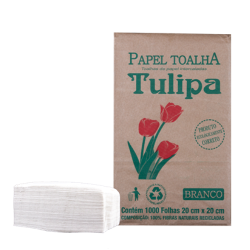 [PTIB1000] PAP TOALLA INTERF TULIPA ECO 20x20 24gr.