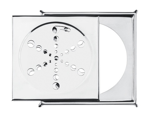 [PR7411] REJILLA CUAD. INOX. 15CM ABRE/CIERRA C/MARCO