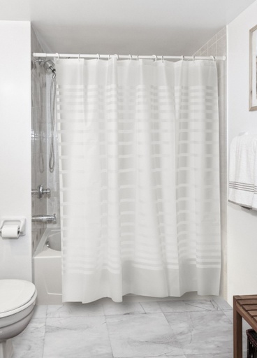 [PR2711-1] *CORTINA P/BAÑO LABRADA PEVA 180X180X0,08MM