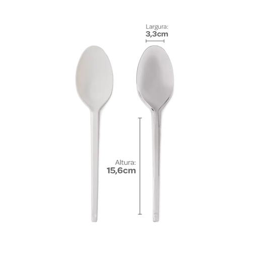[S153-S10330309] CUCHARA BLANCA 15,6 CM PS CAJA X 1000 UNID