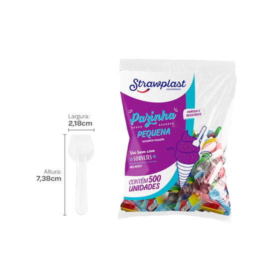 [S392-S10230049] CUCHARITA  DE HELADO 7,5cm SURTIDAS  PS PAQ. X 200 UNID