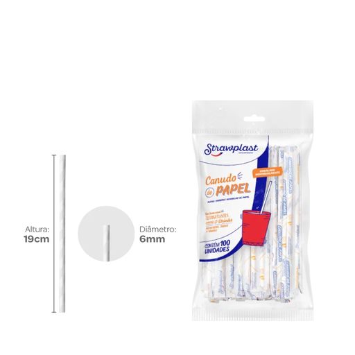 [S820] SORBITO DE PAPEL 19 CM PAQ. X 100 UNID