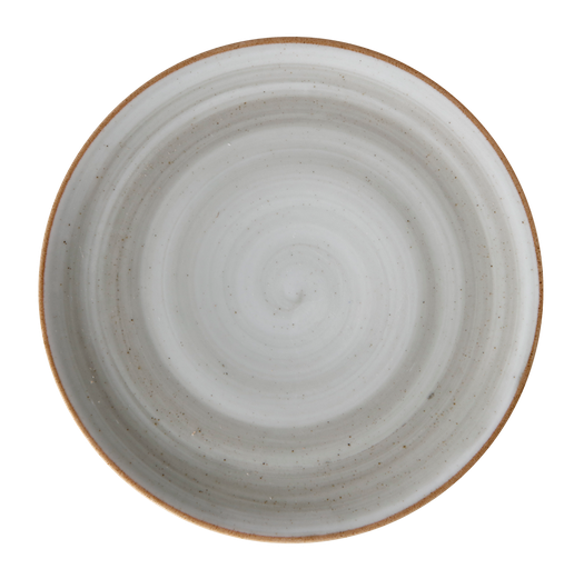 [PA712324] PLATO LLANO COUPE 23,6cm  PORCELANA ARTISAN GRIS