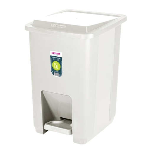 [SR2215] BASURERO CON PEDAL DE 15lts - BEIGE