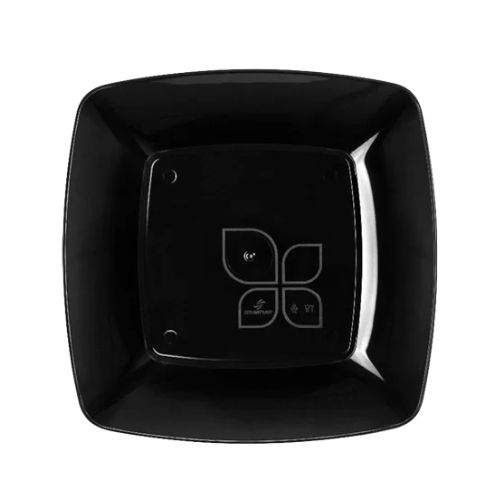 [S297] PLATO CUADRADO 21cm X 21 CM  PS NEGRO PAQ X. 10 UNID