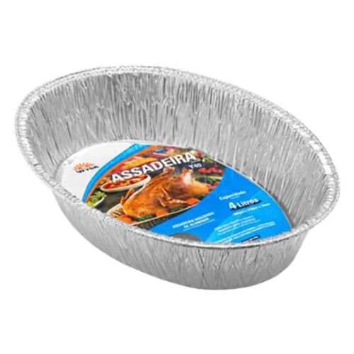 [Y40-12] ASADERA DE ALUMINIO OVAL 4.000ml X UNID.
