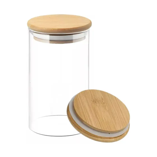 [YX-13] FRASCO DE VIDRIO TAPA BAMBU - 1200ml