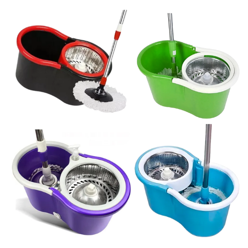 [HMB2A/1] SET DE BALDE 13LTS. C/MOPA GIRATORIA 360° C/ESCURRIDOR ACERO INOX