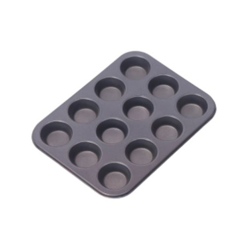 [YT-B001] MOLDE 12 CUPCAKE ACERO CARBONO