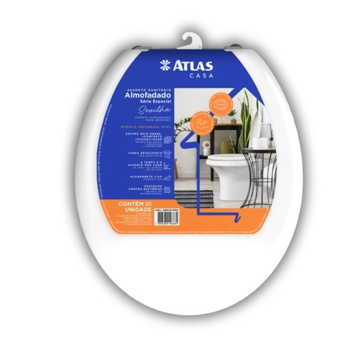 [AT1263-2] TAPA INODORO SEVILLA ACOLCHONADA OVAL