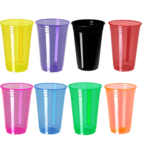 [PPT-330M] VASO DESCARTABLE DE 300ml PP MIXTO NEÓN(25 UN)