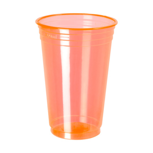 [PPT-330NA] VASO DESCARTABLE DE 300ml NARANJA NEÓN PP (25 UN)