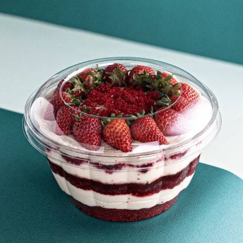 [G-683SF] POTE POSTRE 1400ML CON TAPA PET 18,6x11,4 cm SF X10  
