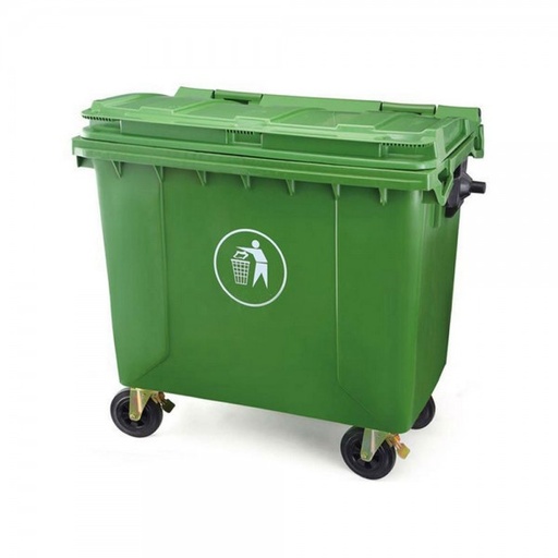 [YH3001VD] CONTENEDOR P/BASURA 660LTS VERDE ARMADO