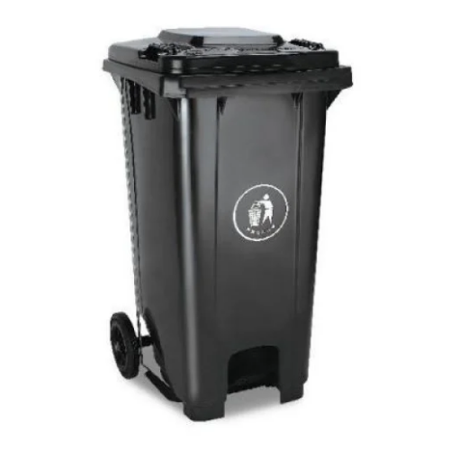 [YH3010CZ] CONTENEDOR RESIDUOS / RUEDA Y PEDAL 120L GRIS