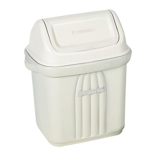 [278] BASURERO CON TAPA VAIVEN DE 6,5lts - BEIGE