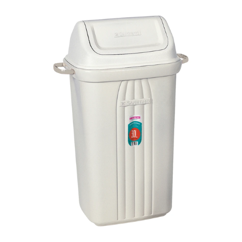 [283] BASURERO CON TAPA VAIVEN DE 30lts - BEIGE
