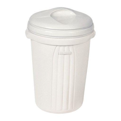 [287] BASURERO CON TAPA DE 17lts - BEIGE