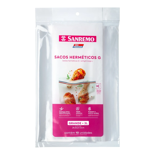[SR374] BOLSA HERMETICA VAC C/CIERRE DOBLE 3L (10un)