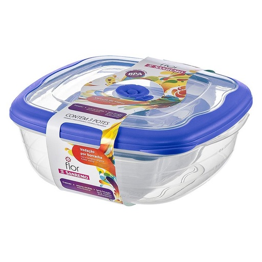 [712/5C] SET DE 3 TAPERS CUADRADOS - AZUL