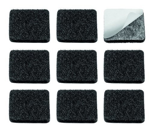 [OR37712N] *FIELTRO ADHESIVO CUADRADO 25x25mm x9