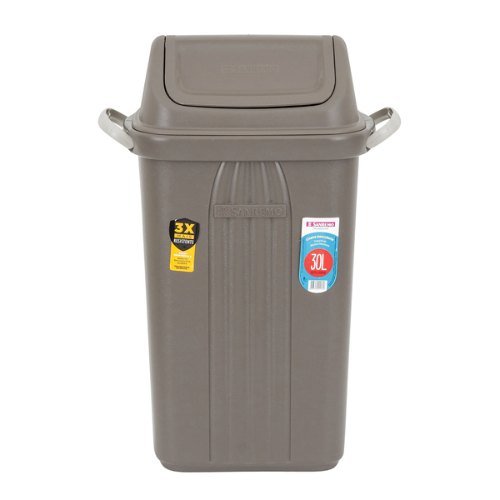 [SR283/20] BASURERO CON TAPA VAIVEN DE 30lts - GRIS