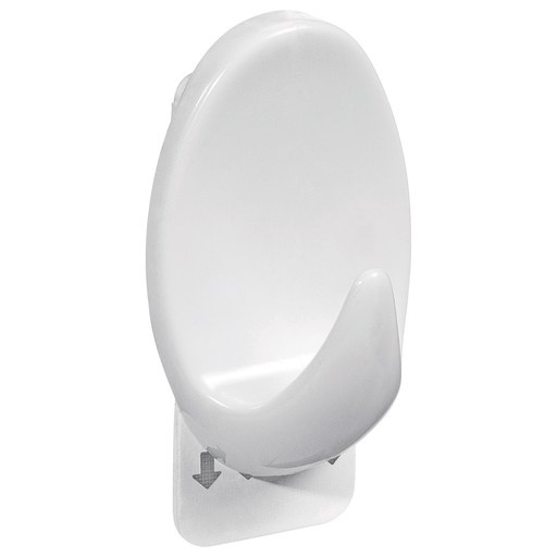 [OR30113] *GANCHO OVAL BLANCO C/ADHESIVO G x1