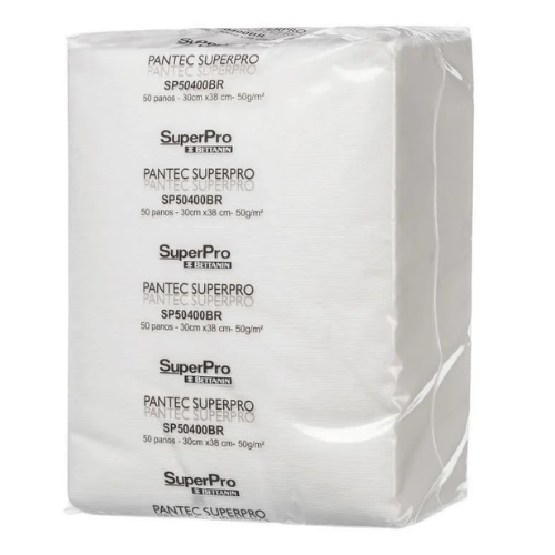 [SP50400BR] PAÑO PANTEC EN PAQ. BLANCO 30x38cm 50g/m 50un.